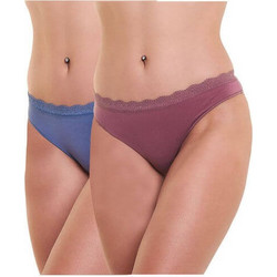 Apple Boxer Γυναικεία Brazil με Δαντέλα 2Pack Coffee 0222302