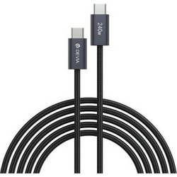 Devia EC652 Braided USB-C to USB-C 240W 2m Black 6942297108721