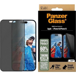 PanzerGlass Ultra-Wide Fit Privacy Tempered Glass (iPhone 16)