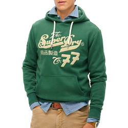 Superdry Embroider Script Graphic Hoodie Ανδρικό Αθλητικό Φούτερ με Κουκούλα Πράσινο M2013697A-XO9