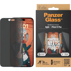 PanzerGlass Ultra-Wide Fit Privacy Tempered Glass (iPhone 15 Plus)