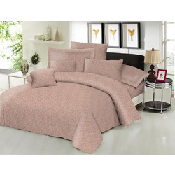 Komvos Σεντόνι Διπλό Βαμβακερό με Λάστιχο 150x200+22 Little Rose Beige