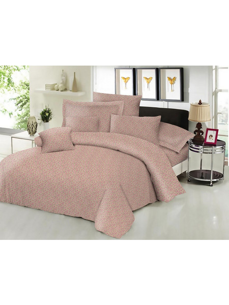 Komvos Σεντόνι Διπλό Βαμβακερό με Λάστιχο 150x200+22 Little Rose Beige