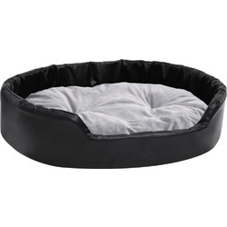vidaXL Καναπές Κρεβάτι Σκύλου Μαύρος Γκρι 90x79cm 171255