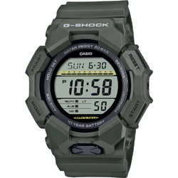 Casio G-Shock Ψηφιακό Ανδρικό Ρολόι Χρονογράφος με Χακί Καουτσούκ Λουράκι GD-010-3ER