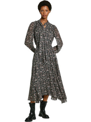 Pepe Jeans Pixy Midi Βραδινό Φόρεμα Μαύρο PL953603-999
