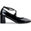 Envie Shoes Γόβες Λουστρίνι με Χοντρό Χαμηλό Τακούνι & Λουράκι Μαύρες E02-20830-34