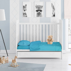 Dimcol Solid 493 Βρεφικό Πάπλωμα Κούνιας 160x120cm Τιρκουάζ