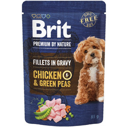 Brit Premium By Nature Fillets Chicken & Green Peas in Gravy 85gr