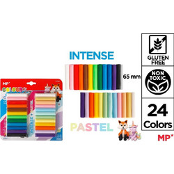 MP Πλαστελίνη 24 Pastel & Κλασικά Χρώματα