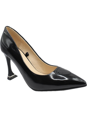 Versace 19V69 Γόβες Λουστρίνι με Λεπτό Ψηλό Τακούνι Μαύρες AMSR747-0411