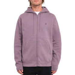 Volcom Single Stone Ανδρική Ζακέτα Φούτερ με Κουκούλα και Φερμουάρ Λιλά A4832406-VVI