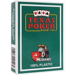 Modiano Texas Poker Τράπουλα Πλαστική Πράσινη 01.01.825