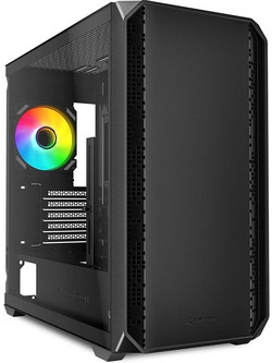 Sharkoon MK2 Black Gaming Micro Tower Κουτί Υπολογιστή RGB με Πλαϊνό Παράθυρο