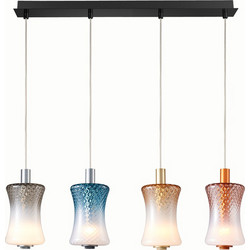 Sunlight Κρεμαστό Φωτιστικό Οροφής Πολύφωτο LED Γκρι Paul-4S