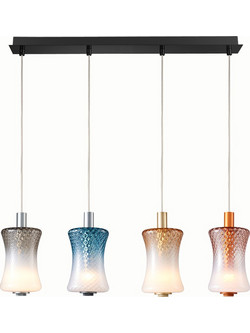 Sunlight Κρεμαστό Φωτιστικό Οροφής Πολύφωτο LED Γκρι Paul-4S