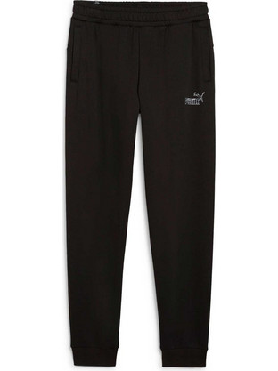 Puma Ανδρικό Παντελόνι Φόρμας Fleece με Λάστιχο Μαύρο 683233-01
