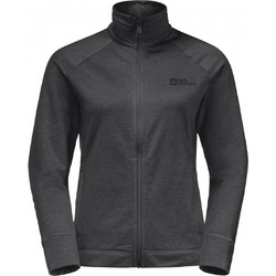 Jack Wolfskin Waldsee Γυναικεία Ζακέτα Φούτερ Μακριά με Φερμουάρ Ανθρακί 1710711-6000