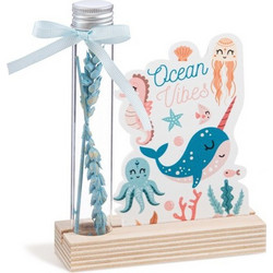 Parisis Μπομπονιέρα Βάπτισης Καδράκι Ocean Vibes από Plexiglass & Ξύλο 03053002