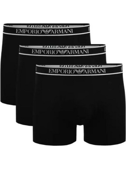 Emporio Armani Ανδρικά Μποξεράκια Σετ 3Pack Μαύρα 1113574R717