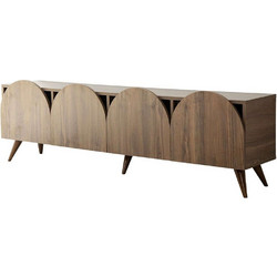 Hanah Home Έπιπλο Τηλεόρασης Ξύλινο Καρυδί Μ180xΠ35xΥ50cm Mesta 552NOS2430