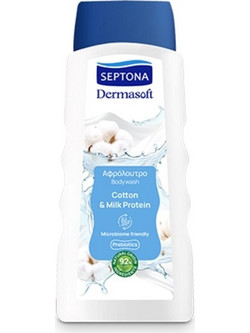 Septona Dermasoft Cotton & Milk Protein Αφρόλουτρο σε Gel 400ml
