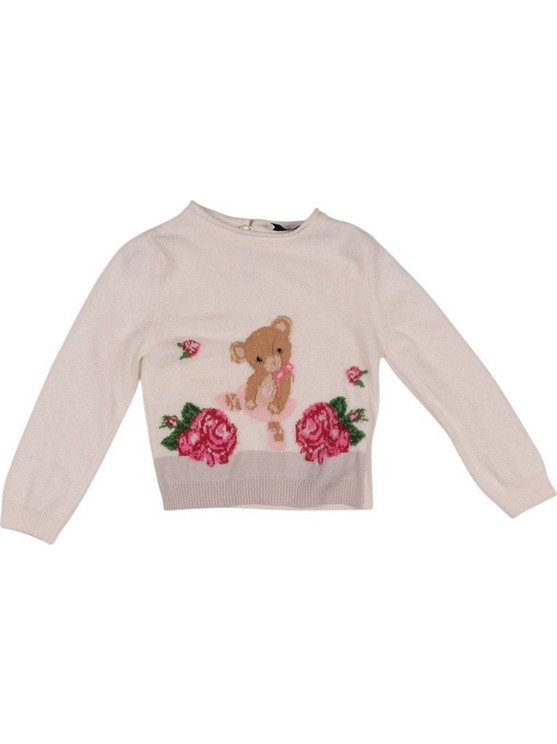 Monnalisa Teddy-Rose Παιδικό Φούτερ Μπεζ TEDDY-ROSE