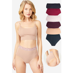 Cottonhill Ψηλόμεσα Γυναικεία Slip Πολύχρωμα Multipack CH4039