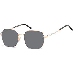 Sunoptic SS-913B53 Γυναικεία Γυαλιά Ηλίου Τετράγωνα Μεταλλικά Χρυσά με Μαύρο Φακό