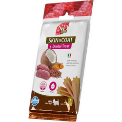 Farmina N&D Quinoa Skin & Coat Dental Treat Adult Mini with Venison, Quinoa, Coconut & Turmeric 60gr
