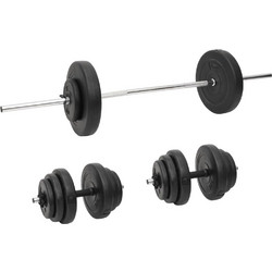 vidaXL 3145024 Ρυθμιζόμενοι Αλτήρες Σετ με Μπάρα 60kg