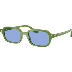 Ray-Ban RB4455 681080 Γυαλιά Ηλίου Ορθογώνια Κοκάλινα Πράσινα με Μπλε Φακό