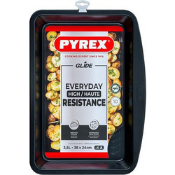 Pyrex Glide Ορθογώνιο Ταψί Φούρνου Αλουμινίου Αντικολλητική Επίστρωση 38x24x3.3cm