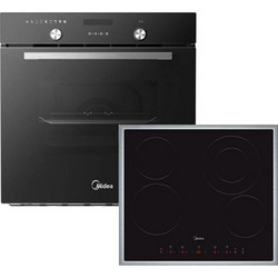 Midea Φούρνος Ηλεκτρικός Άνω Πάγκου 70lt 59.5cm MBON5M90E5-BK με Κεραμικές Εστίες MCH640F145K0FRX