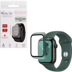 Volte-Tel Πλαστική Θήκη Tempered Glass για Apple Watch 4 / 5 / 6 / SE 44mm Χακί