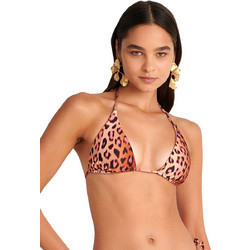 BLU4U Pink Leo Bikini Top Τριγωνάκι Animal Print Ροζ 25366284-19