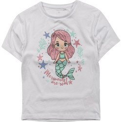 Name It Mermaids Παιδικό T-Shirt Κοντομάνικο Λευκό 13238061