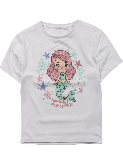Name It Mermaids Παιδικό T-Shirt Κοντομάνικο Λευκό 13238061