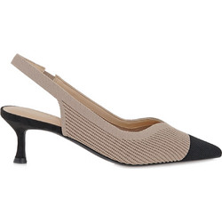 Exe Γόβες Slingback Δερμάτινες με Λεπτό Ψηλό Τακούνι Μπεζ U470V2223414