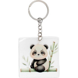 Bellissimo Μπομπονιέρα Βάπτισης Μπρελόκ Panda από Plexiglass ΠΜΛ-29