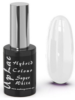 UpLac Hybrid Colour Super White Ημιμόνιμο Βερνίκι Νυχιών 11ml