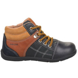 Geox Παιδικά Μποτάκια Μαύρα Ταμπά Δερμάτινα B6450A08532CF45B