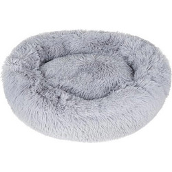 Aria Trade Fluffy Πουφ Κρεβάτι Σκύλου Γκρι 60x60cm 22759
