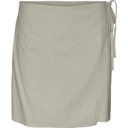 Vero Moda Μίνι Φούστα Υφασμάτινη Ψηλόμεση Σορτς Μπεζ 10321623