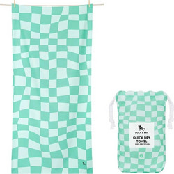 Dock & Bay Check Mate Πετσέτα Θαλάσσης Microfiber Πράσινη 90x160cm 23508