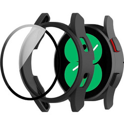 Strado 2in1 Πλαστική Θήκη με Προστασία Οθόνης για Samsung Galaxy Watch 4 44mm Μαύρη