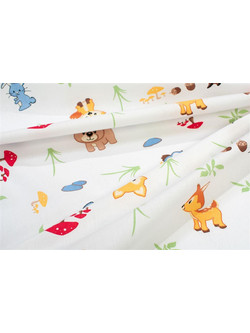 Dimcol Forest Animals 570 Πάνα Αγκαλιάς Χασέ Λευκή 80x80cm