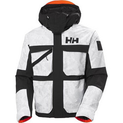 Helly Hansen Ανδρικό Μπουφάν Χειμωνιάτικο Αδιάβροχο Λευκό Μαύρο 65978-854