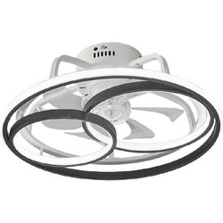 Primo PRCF-80676 Ανεμιστήρας Οροφής 50cm 15W με Φως & Τηλεχειριστήριο Μαύρος Λευκός