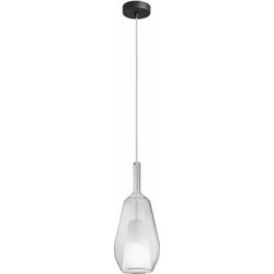LUCE Pirex I-PIREX-S16-TR Κρεμαστό Φωτιστικό Οροφής Μονόφωτο Γκρι
